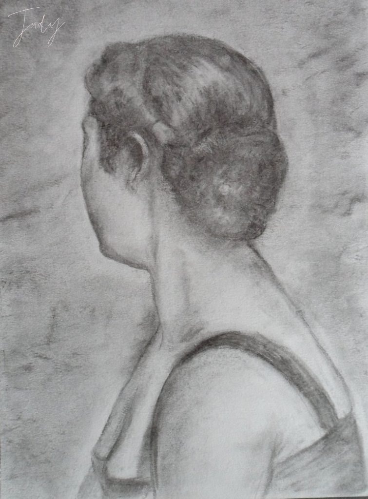 Judy's charcoal study