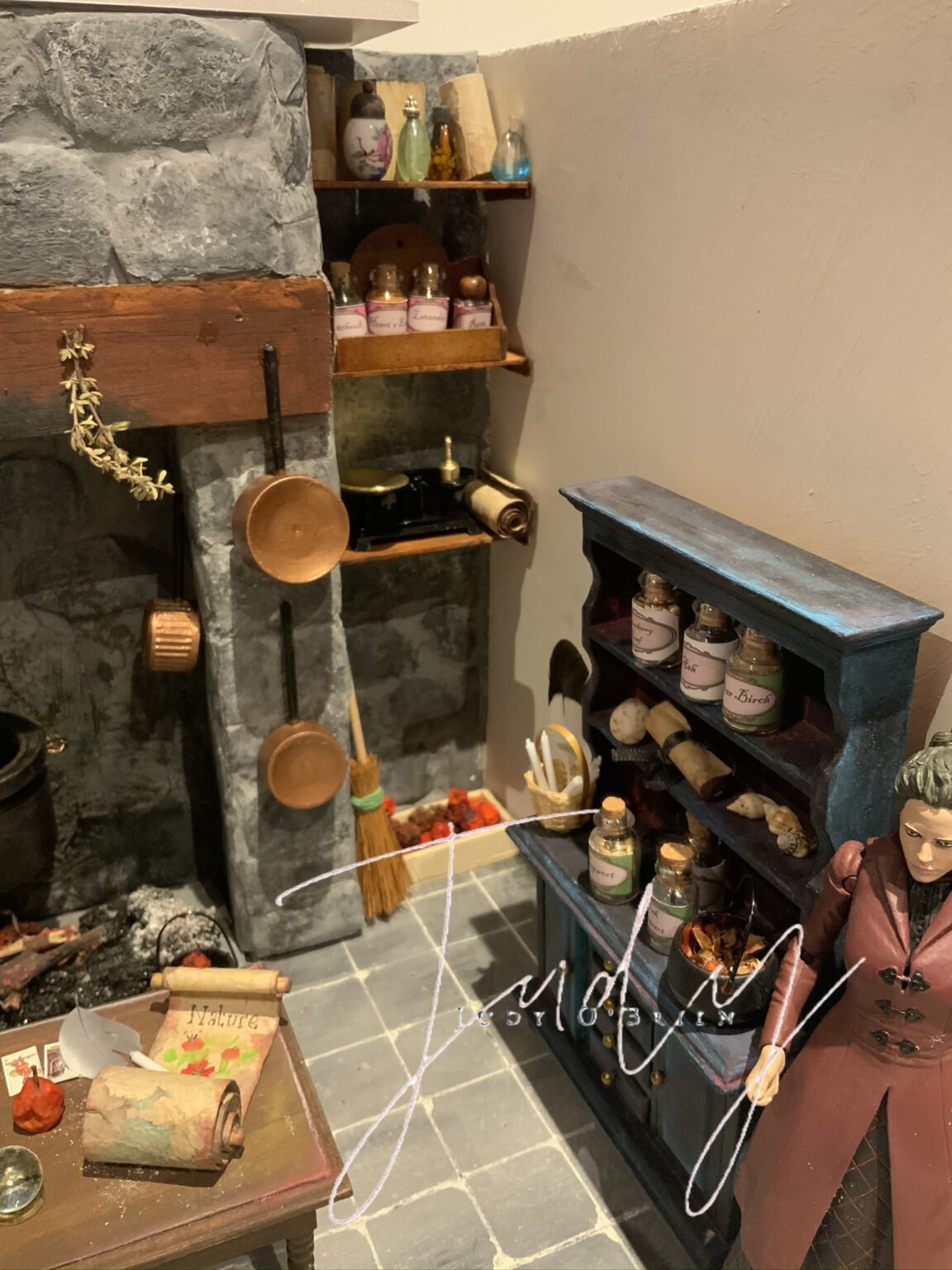Vertical view into Judy's miniature room