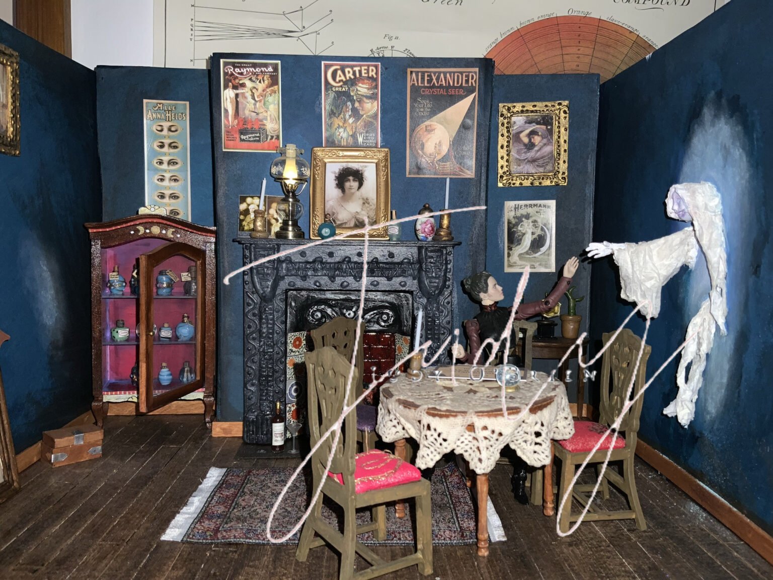One of Judy's detailed miniature room scenes